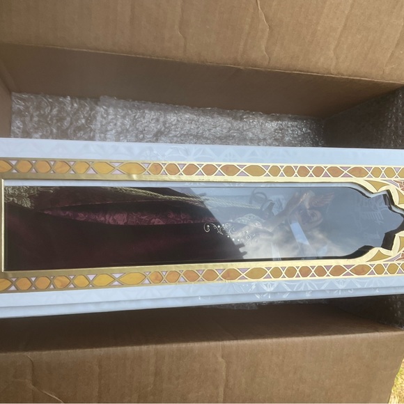 DISNEY BEAUTY AND THE BEAST   RETIRED  ’WINTER BELLE ‘’DOLL tiny damage box back - Picture 3 of 7